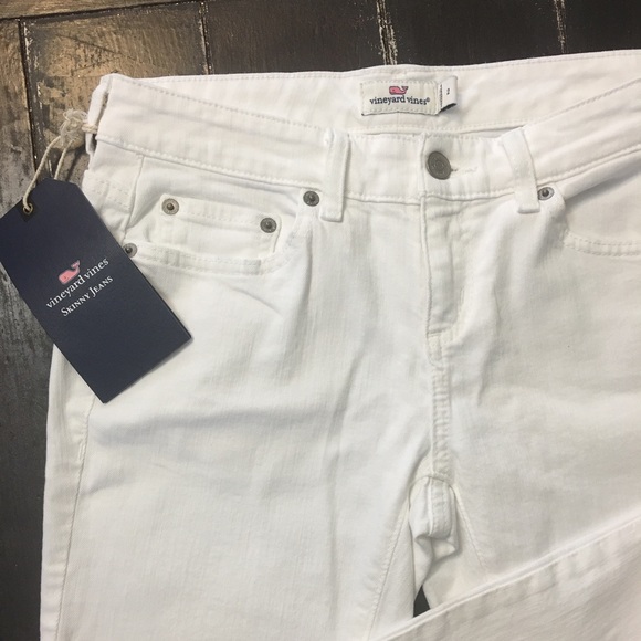 VINEYARD VINES STRETCHY WHITE SKINNY JEANS - Picture 7 of 8